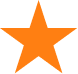 Orange five-pointed star on a white background.