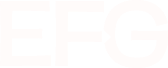 EFG logo in bold white letters on a transparent background.