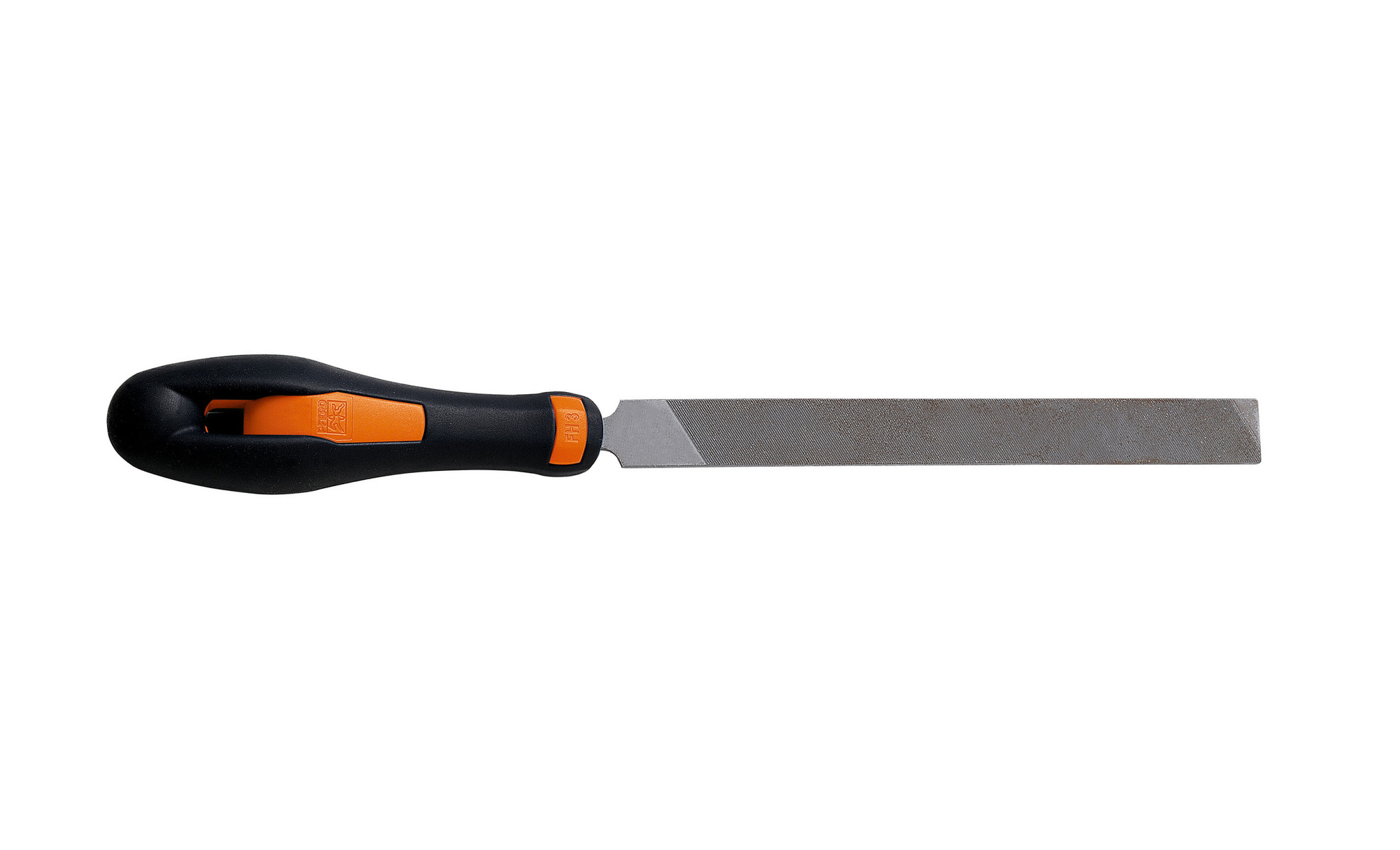 Soft grip file handle for flat files.