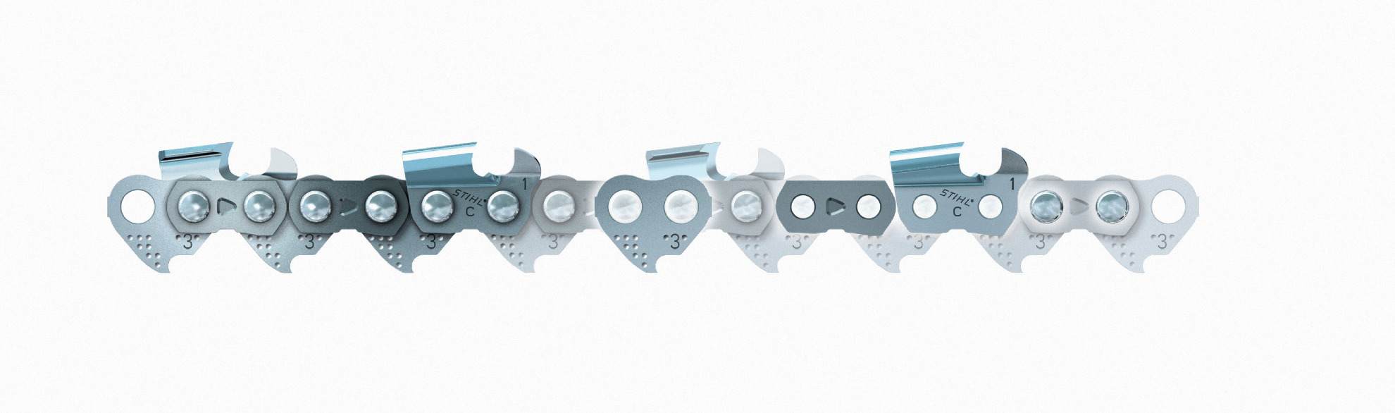 The OILOMATIC® STIHL RAPID™ Micro™ is a low-vibration saw chain. The lower vibration levels help reduce operator fatigue.