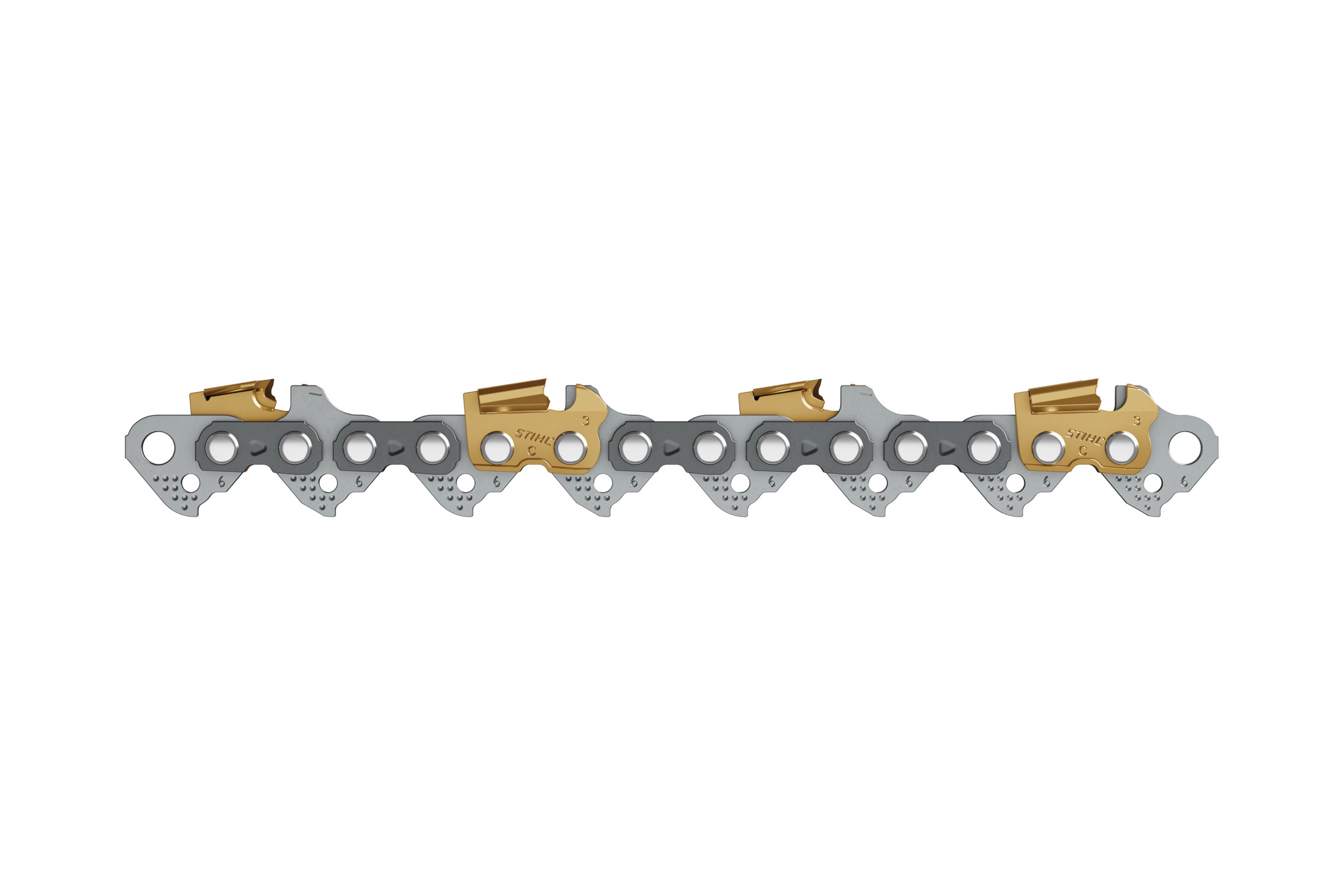 The first STIHL carbide-tipped .325" saw chain stays sharp up to four times longer than standard chains.
