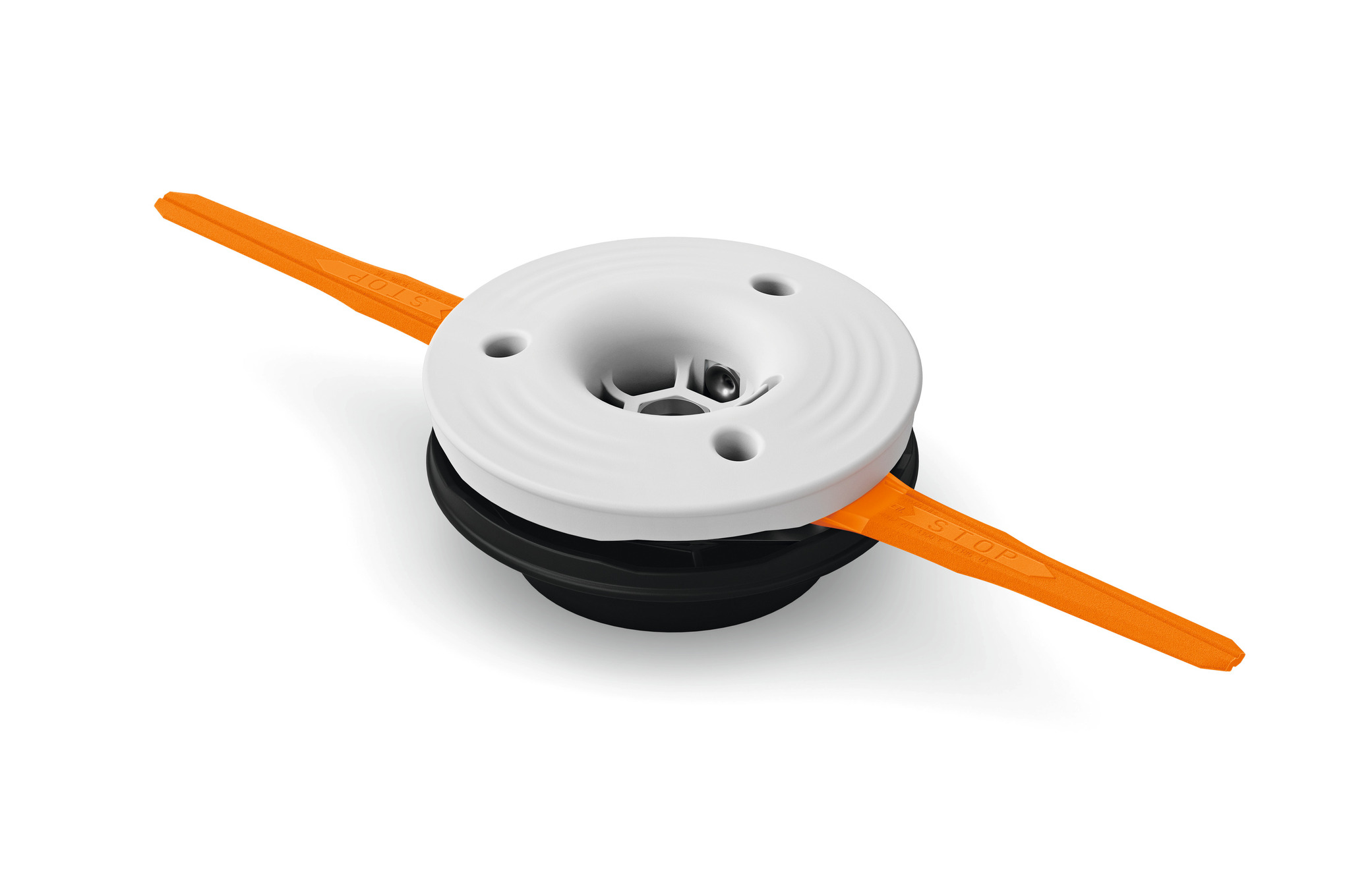 This multi-purpose cutting tool features thermoplastic blades for cutting high growing grass.