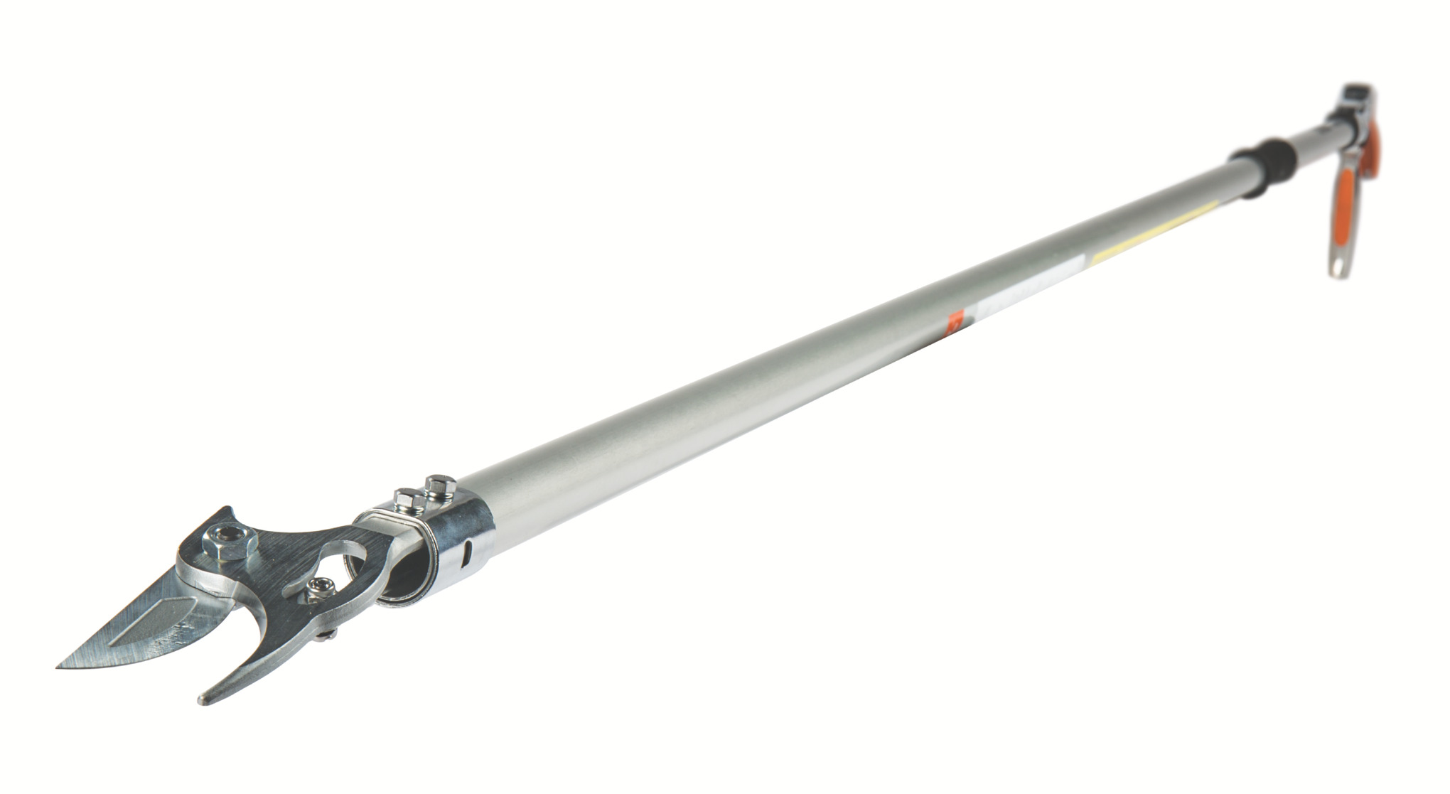 An extended reach precision pruner with exceptional precision and rust-resistant cutting head.