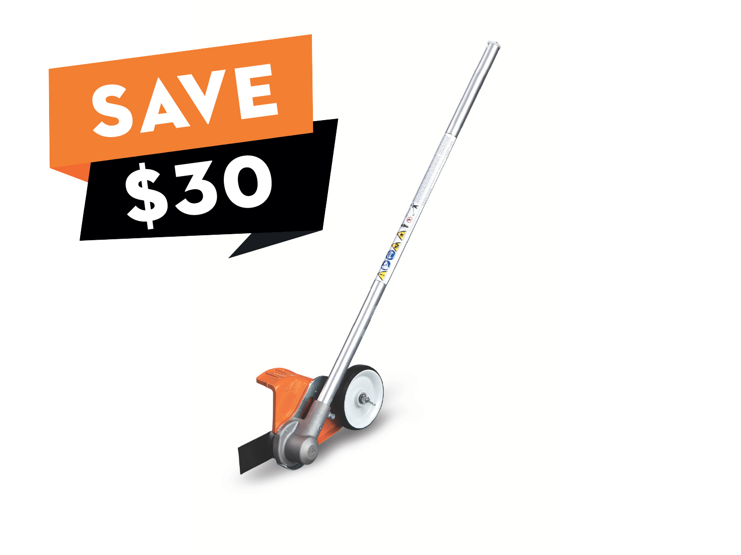 This STIHL KombiSystem straight lawn edger attachment cleans up edges with more power and an open guard design.