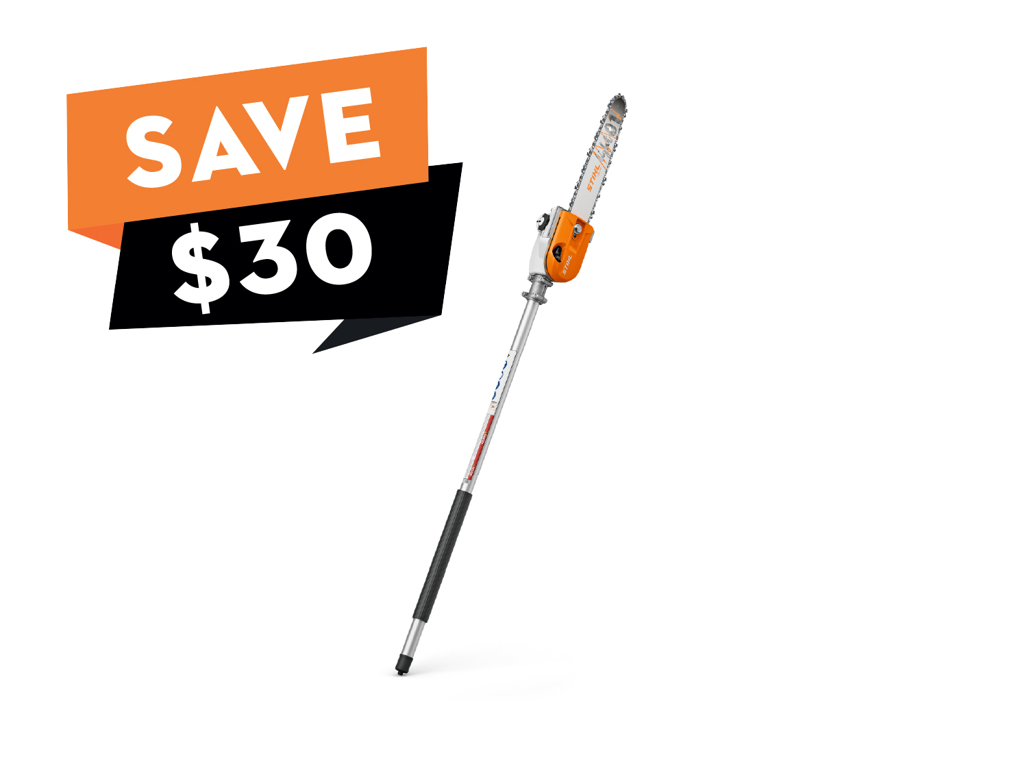 This STIHL KombiSystem pole pruner attachment makes quick work of pruning trees and shrubs.
