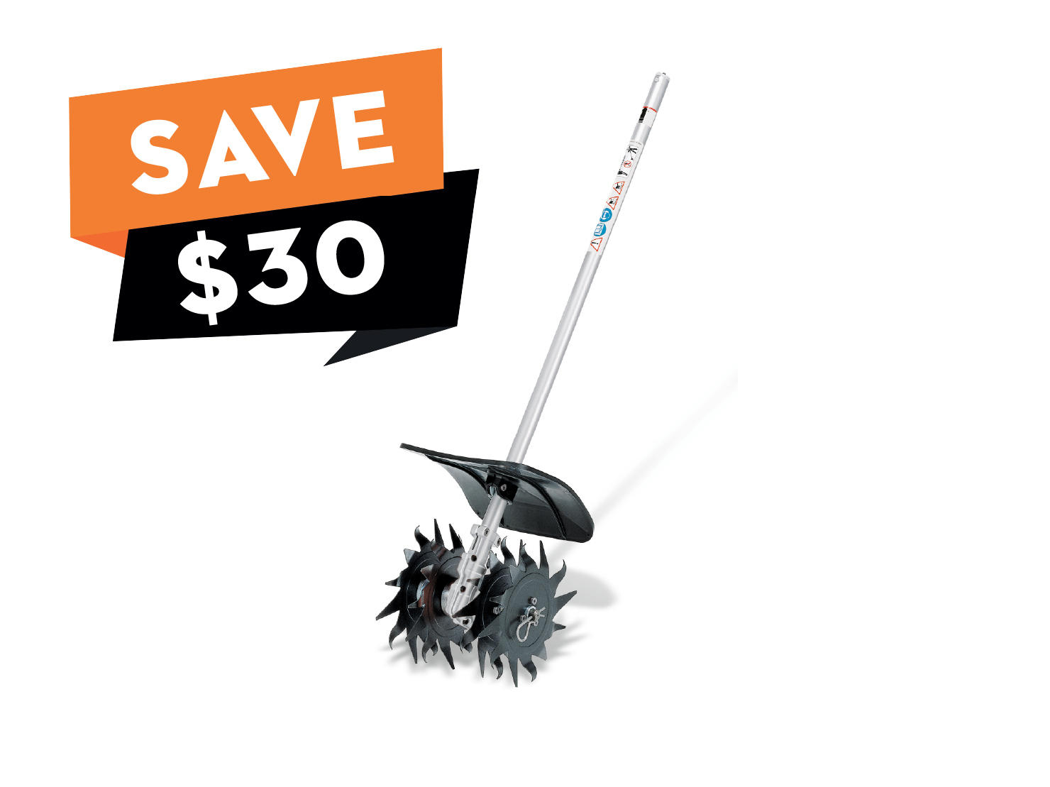 This STIHL KombiSystem mini-cultivator attachment is ideal for flower bed rejuvenation and mixing amendments into the soil.