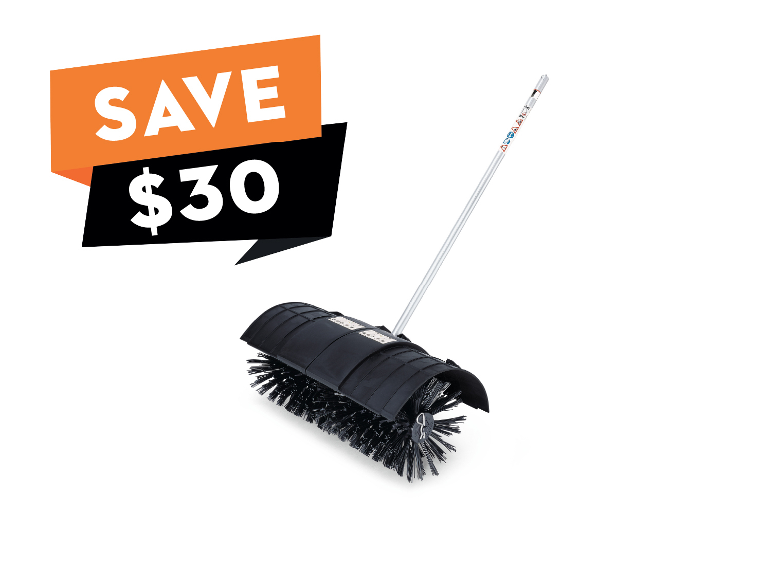 This STIHL YARD BOSS® bristle brush attachment makes quick work of sweeping jobs on walkways and other paved surfaces.