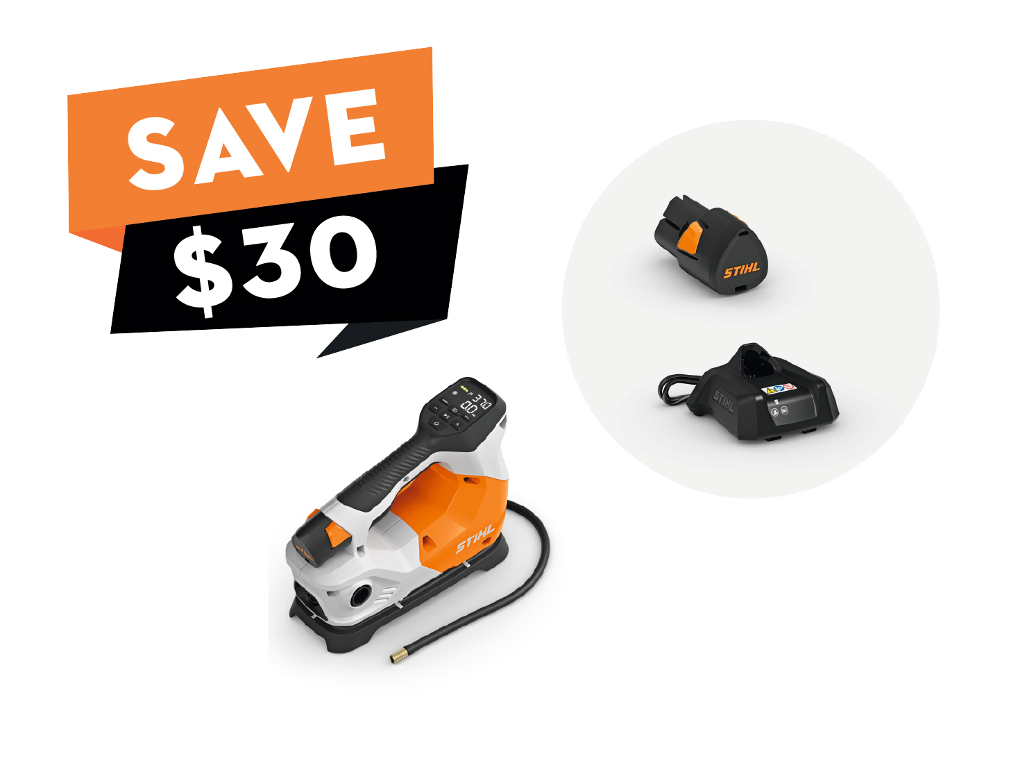 AS battery-powered air inflator built for high-pressure and high-volume applications