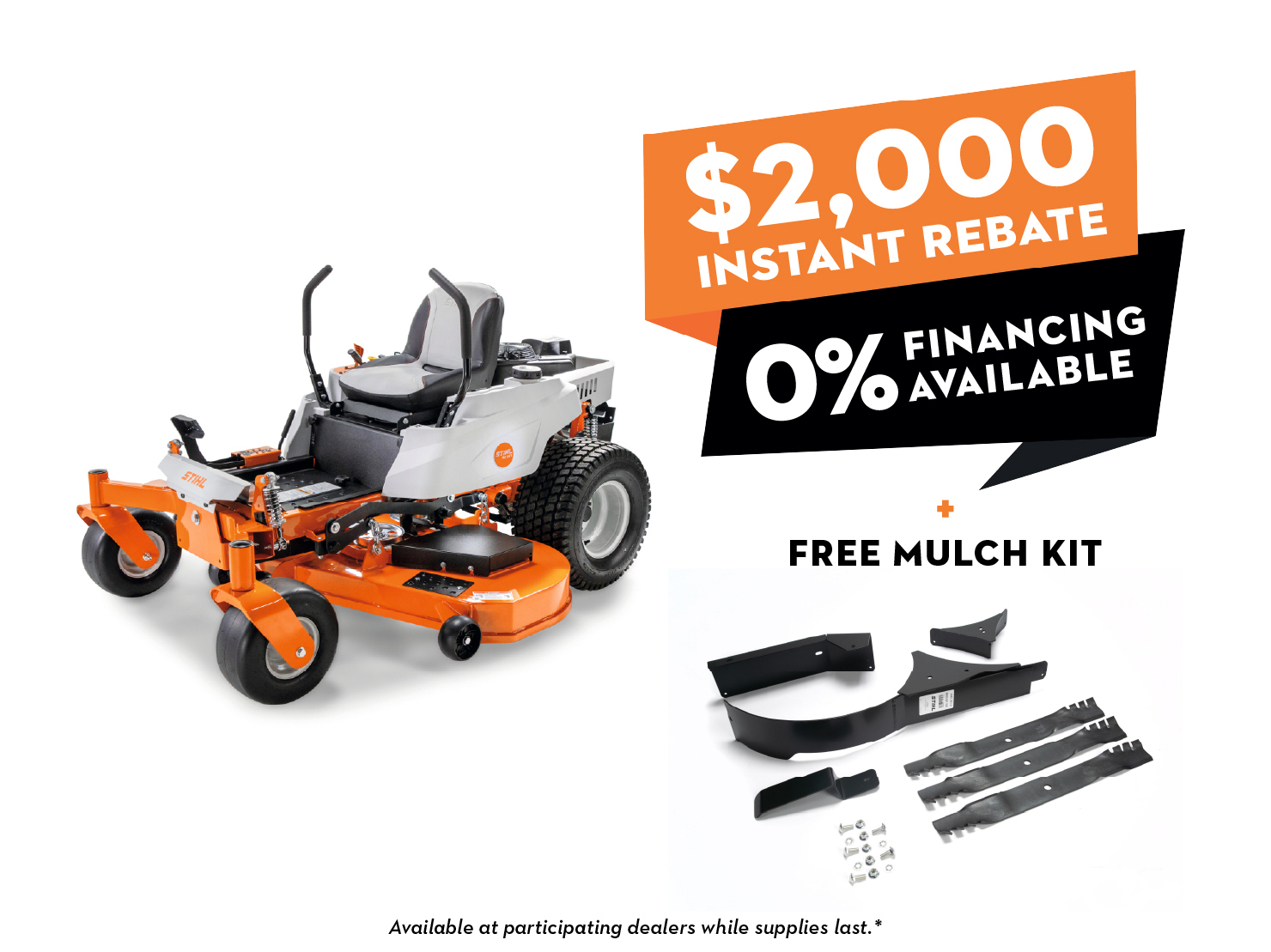 Financing & Rebate Available! | With a powerful engine, four-wheel suspension, and a 61" deck, the STIHL RZ 261 is a premium zero-turn mower that will help homeowners get more done.