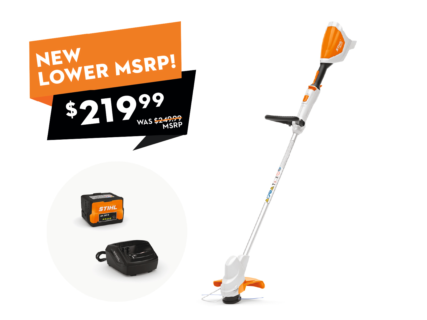 Lightweight and easy-to-use, this battery-powered trimmer is ideal for suburban yards.