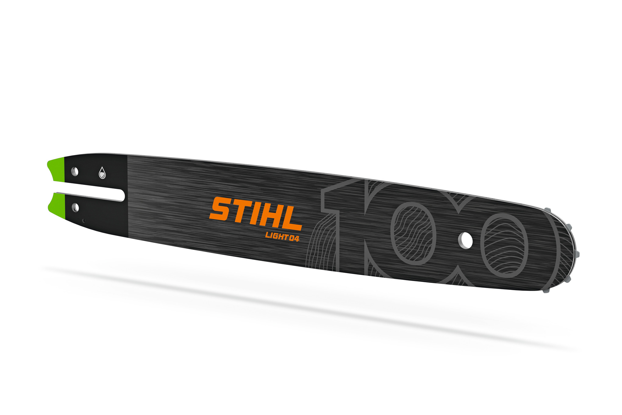STIHL Light 04, .325" P, .063" guide bar in STIHL 100th anniversary design: sturdy and maintenance-free chainsaw bar