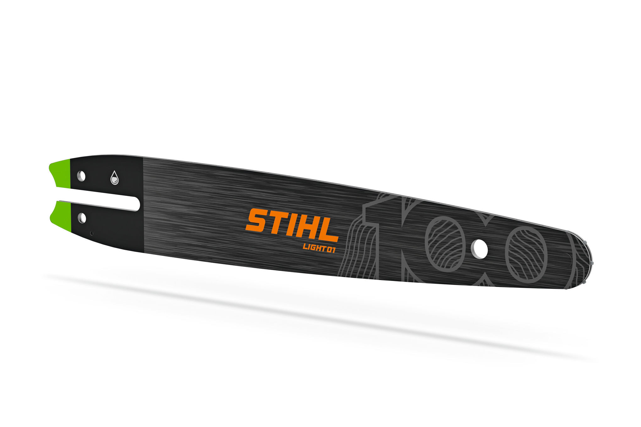 STIHL Light 01, 3/8" P, .043" guide bar in STIHL 100th anniversary design: extra-slim and lightweight