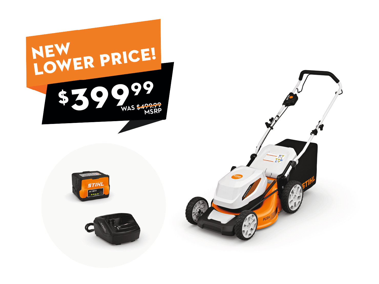 STIHL battery performance, steel deck confidence, and intuitive cutting capabilities make the RMA 348 a strong match for any small- to mid-sized lawn.