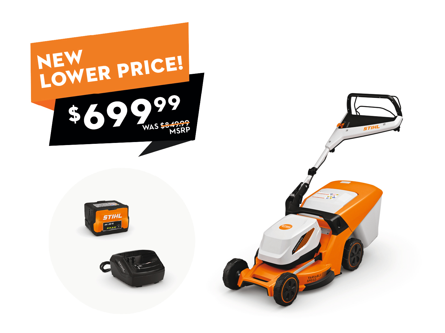The RMA 448 V brings self-propelled ease, compact foldaway storage, and up to 75 minutes of constant runtime for a mower that fits your yard and your space.