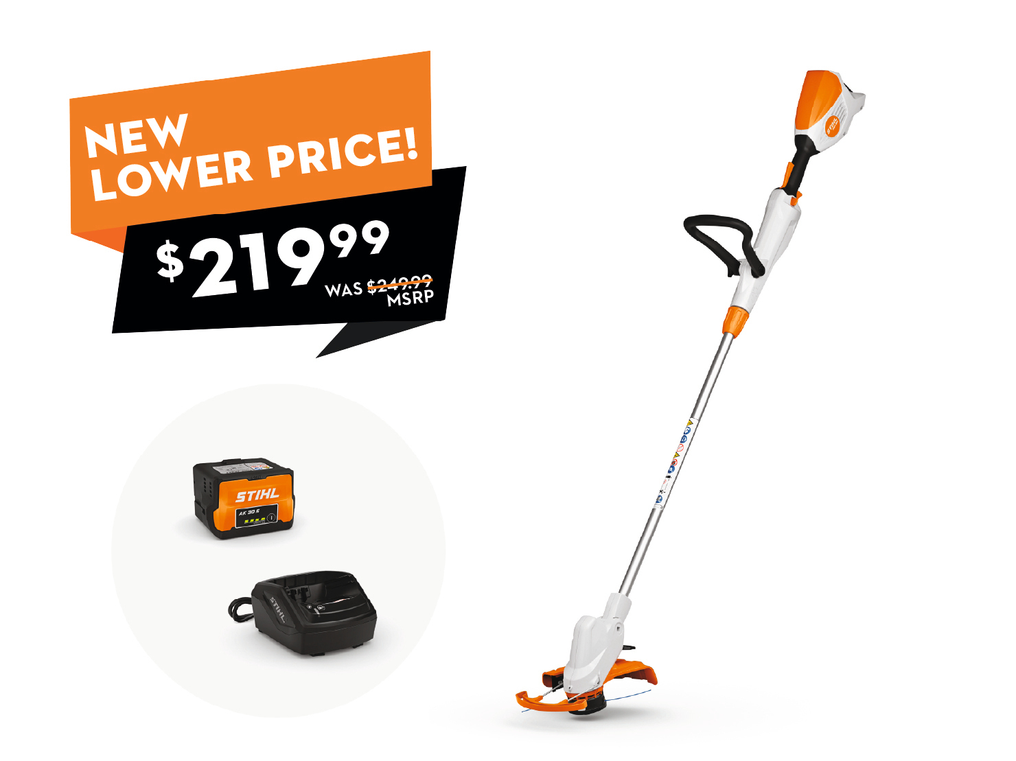 The STIHL FSA 50 is a lightweight, powerful trimmer that quickly switches to an edger for a clean, polished lawn.