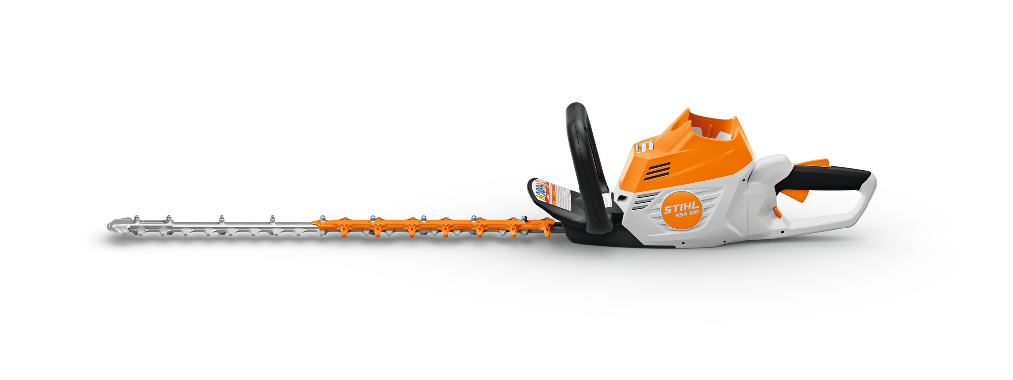 This professional hedge trimmer features exceptional cutting quality and an ergonomic handle.