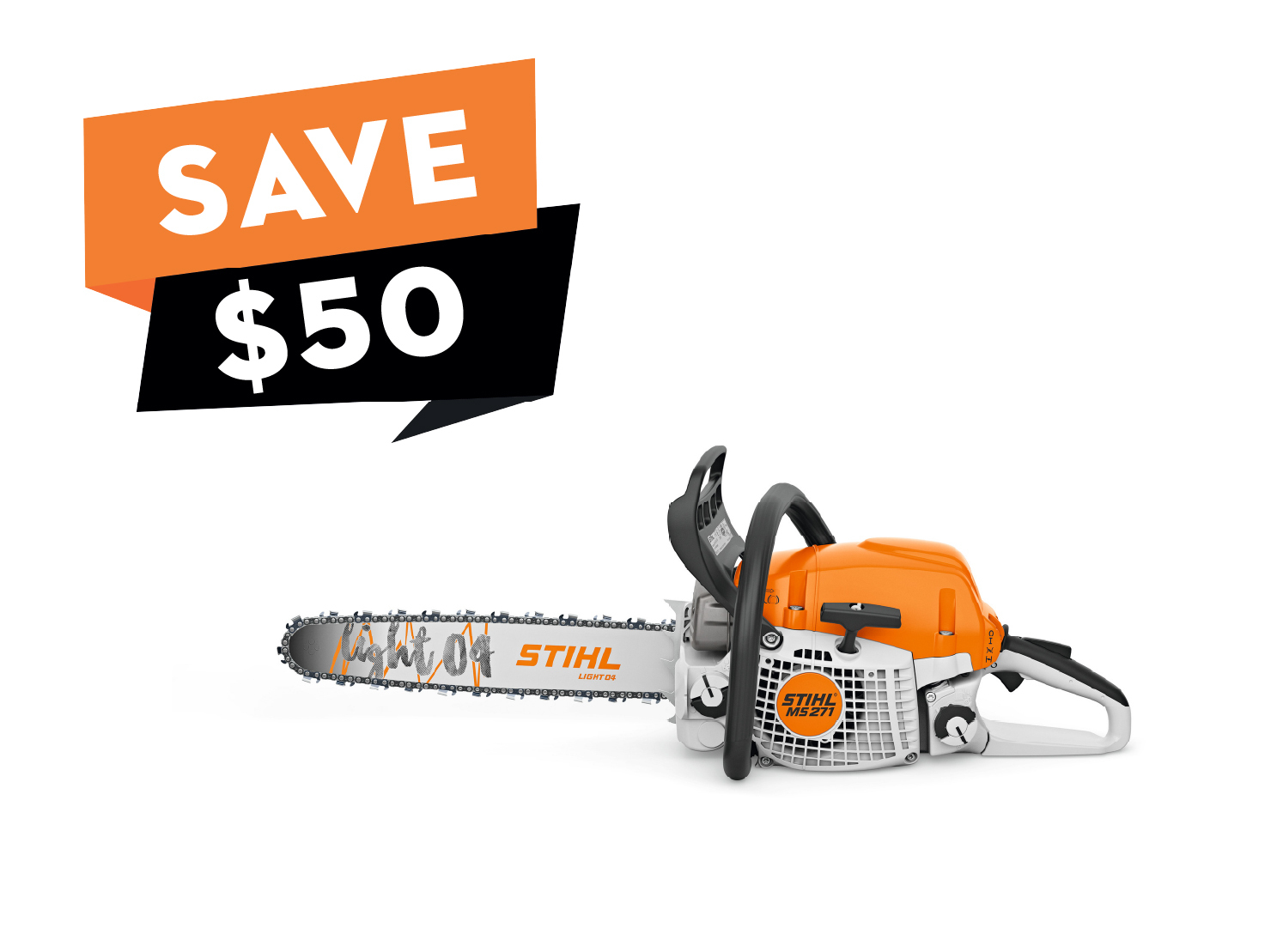 Powerful and fuel-efficient chainsaw with reduced exhaust emission engine technology. This chainsaw is built tough for felling, firewood cutting, and storm cleanup tasks.