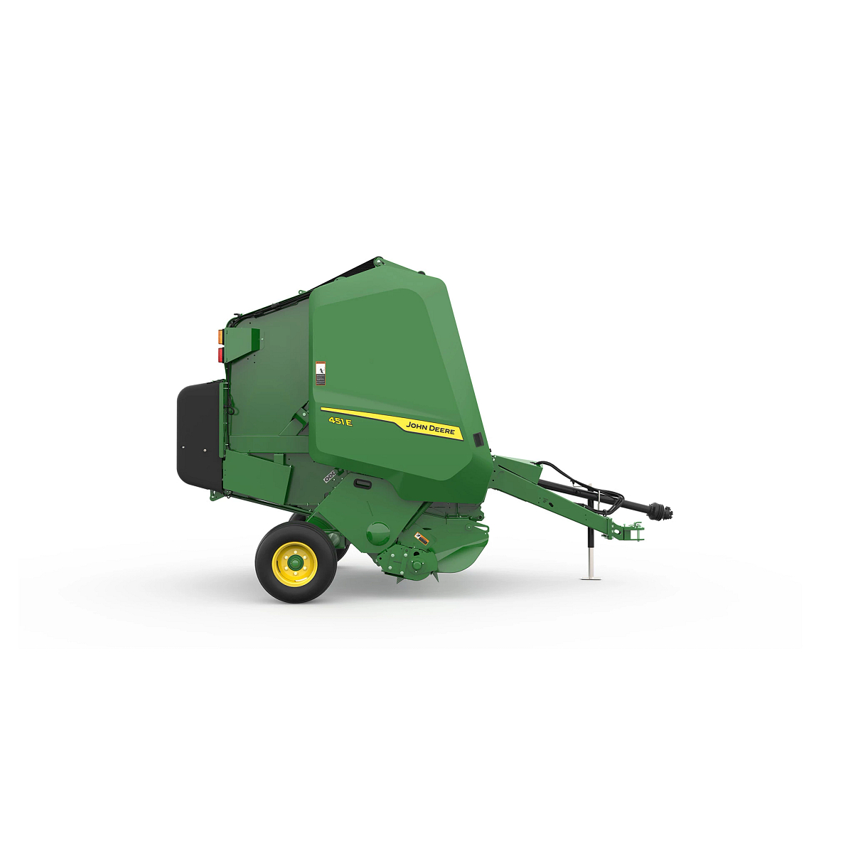 Right close-up studio rendering of John Deere 451E Round Baler