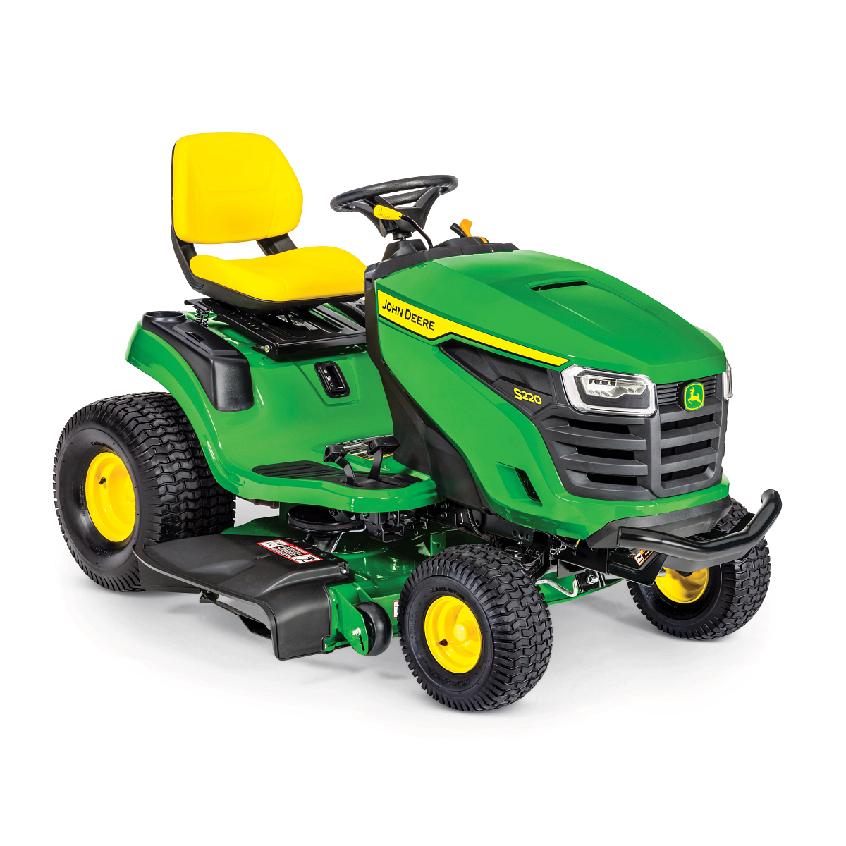 Studio front right view of an S220 Lawn Tractor