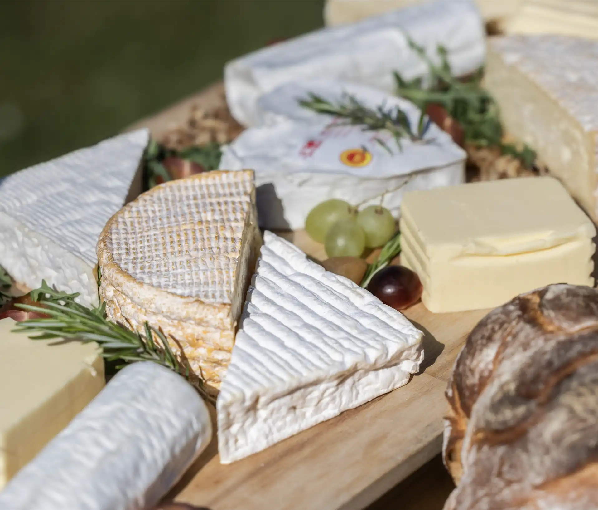 Un grand plateau de fromages locaux affinés pour l'animation dégustation d'un buffet événementiel La Cantine en Folie.