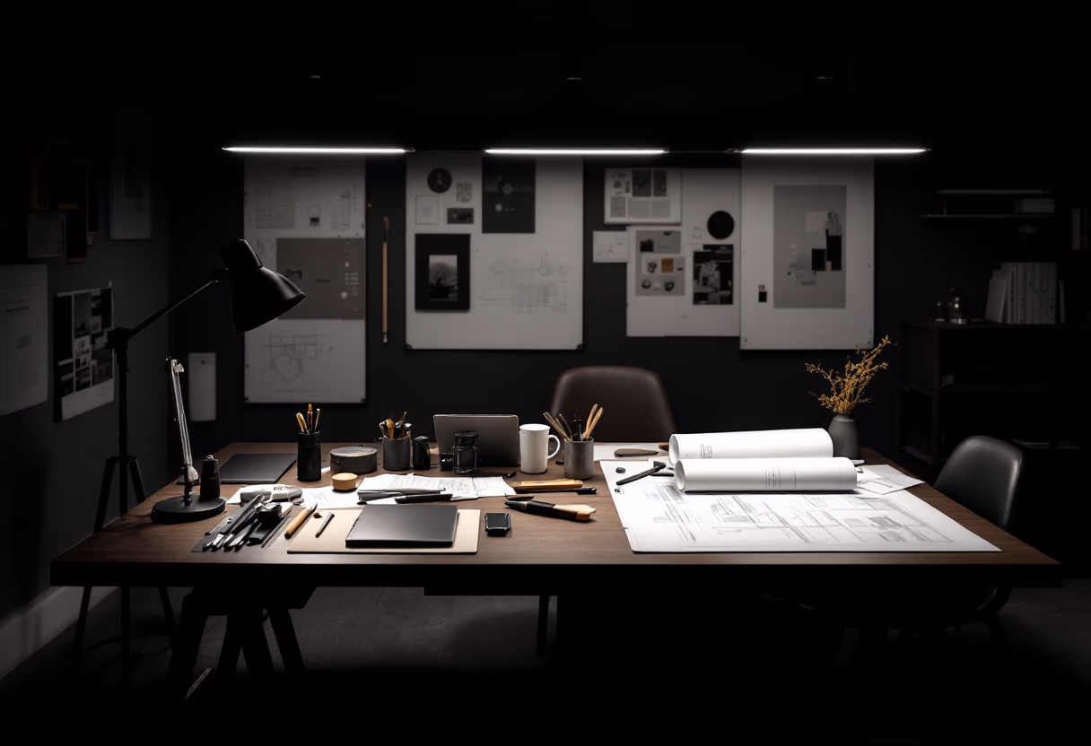 [background image] image of office space (for a general contractor)