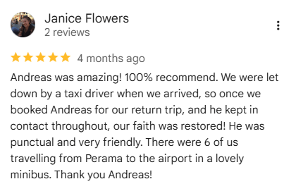 Google Review - Get Corfu Transfer