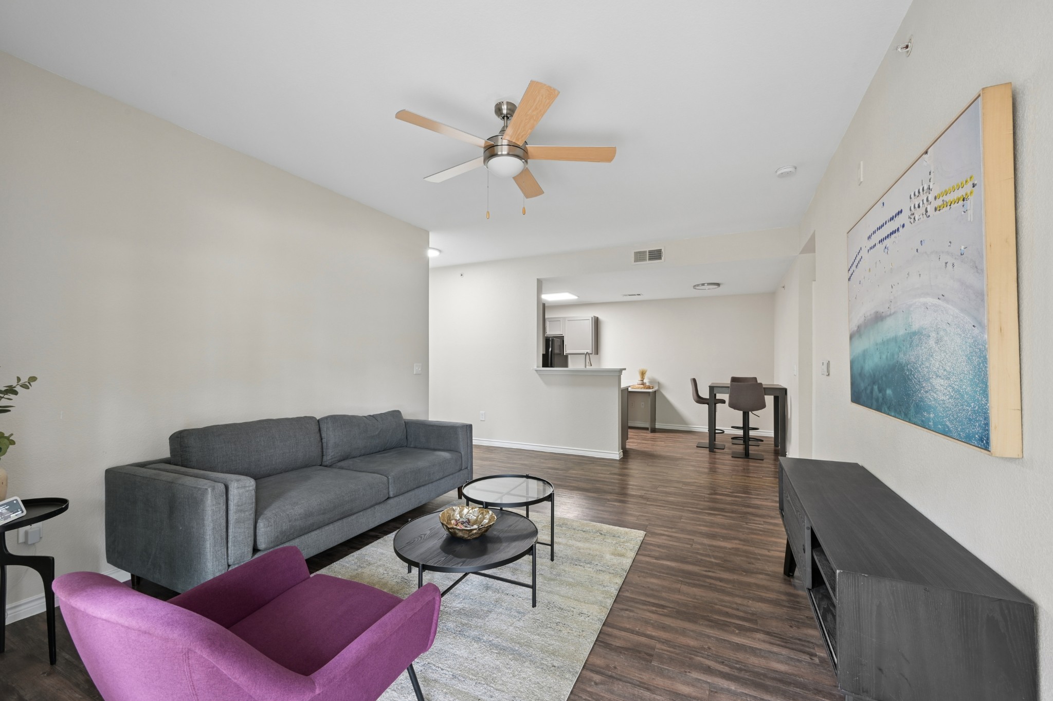 Staged living room