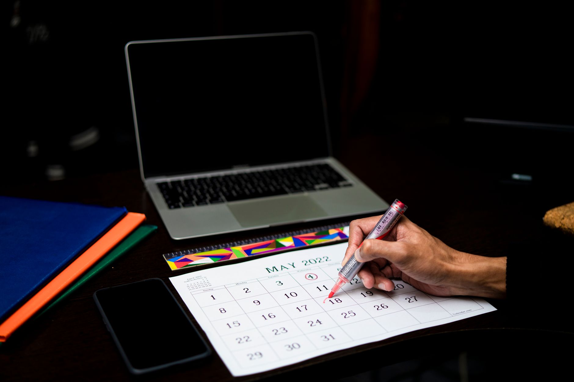 Kalender mit markiertem Veranstaltungstermin