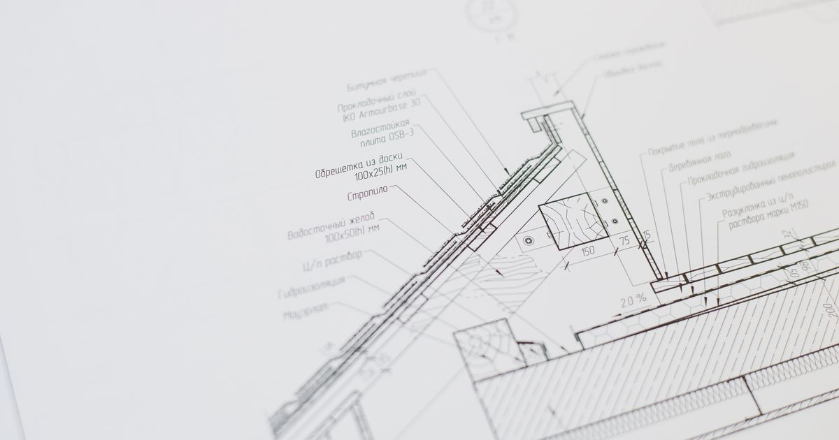 Detailansicht eines technischen Grundrissplans