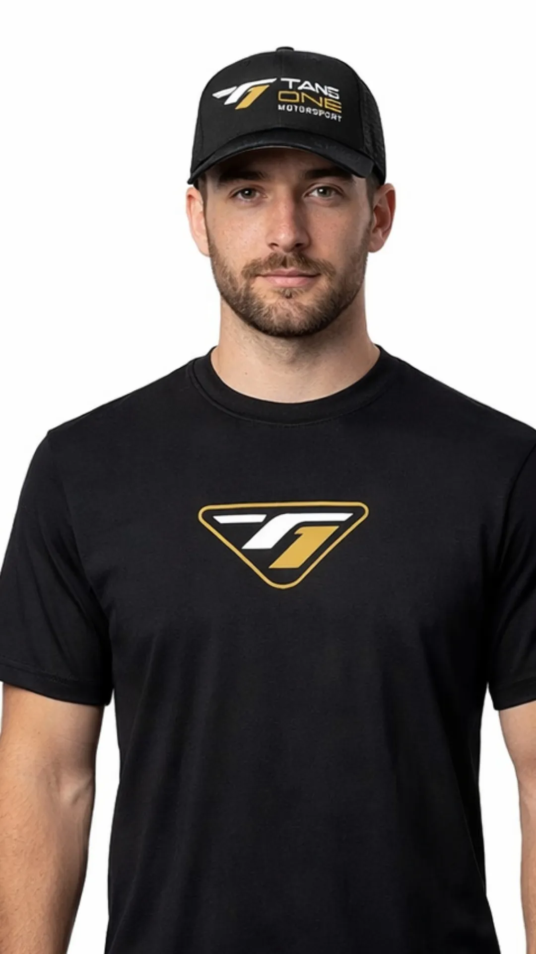 T-shirt et casquette noirs Tag One Motorsport
