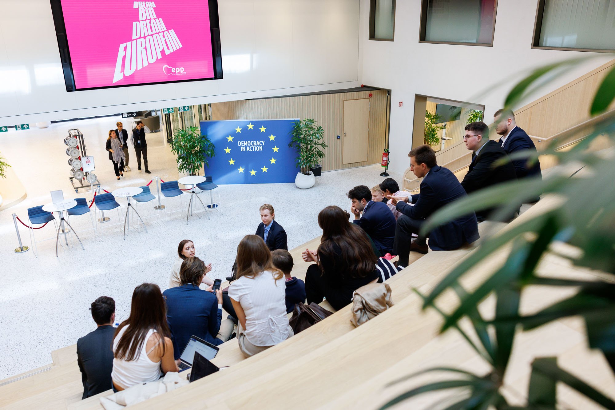 Participants attending a plenary session at EPP Group Youth Week 2026