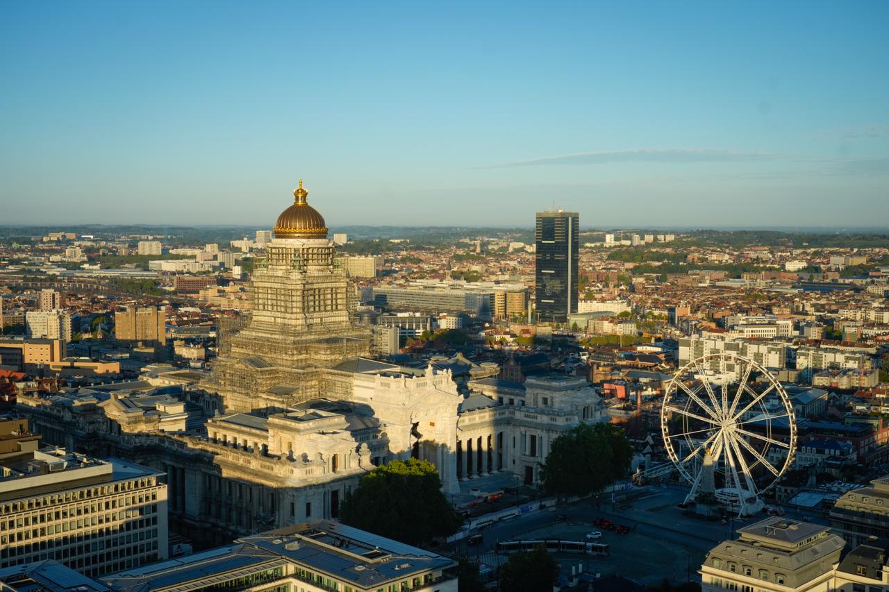 Brussels city view from the event venue