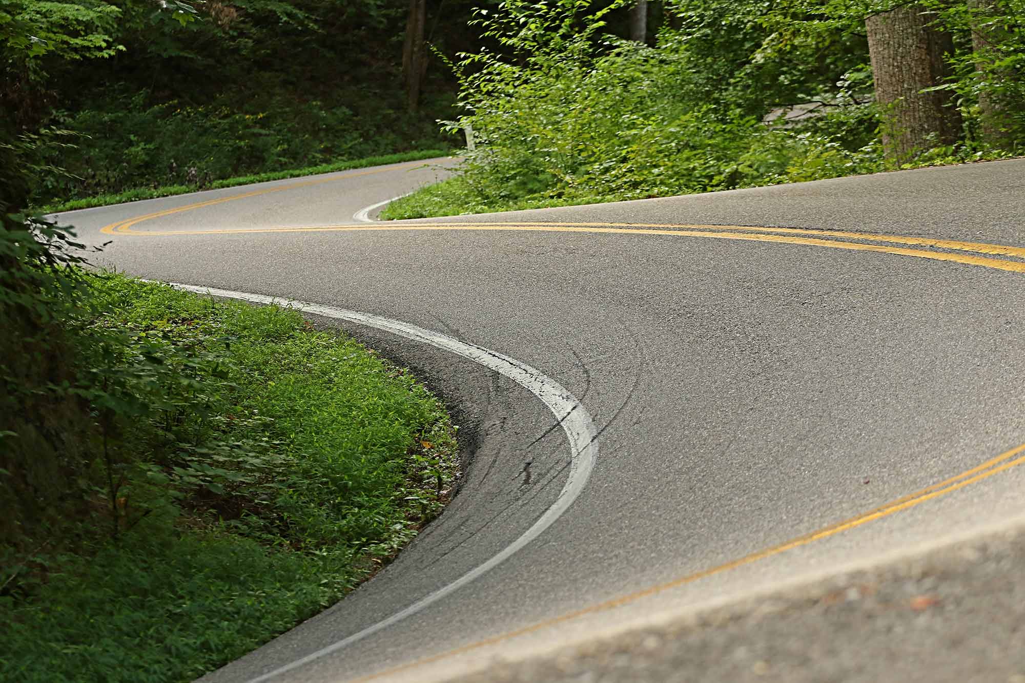 Photo of the tight curves in The Dragon.