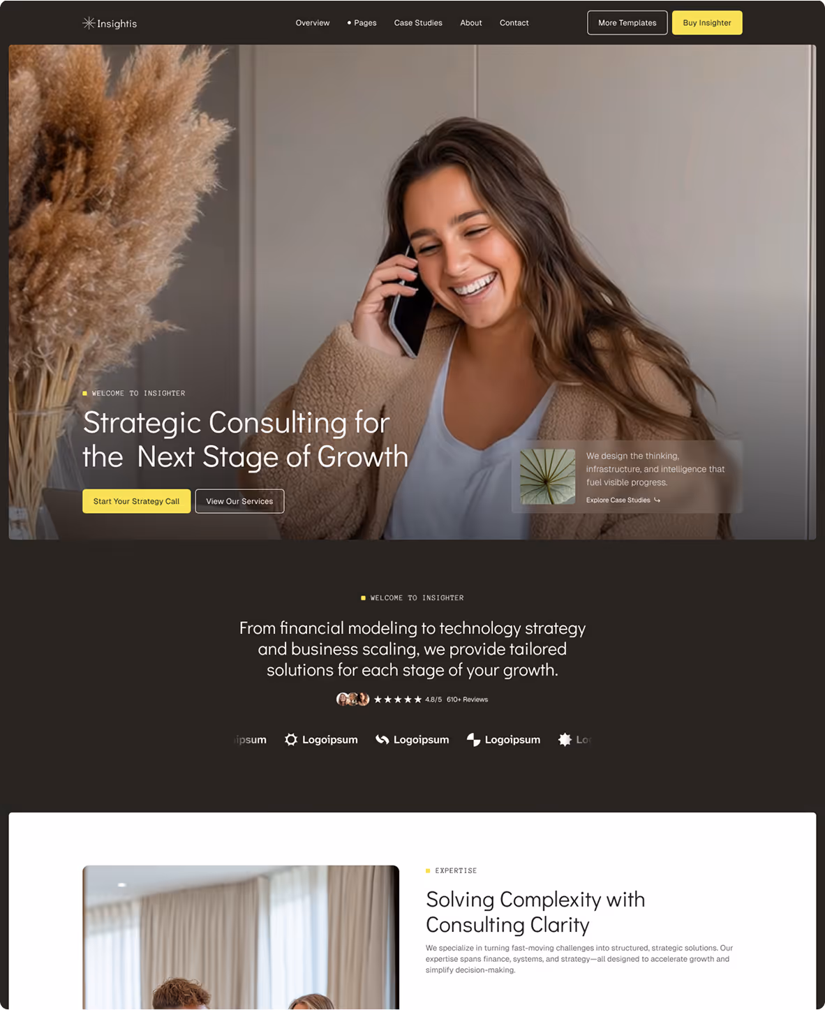 Consulting & strategist Webflow template