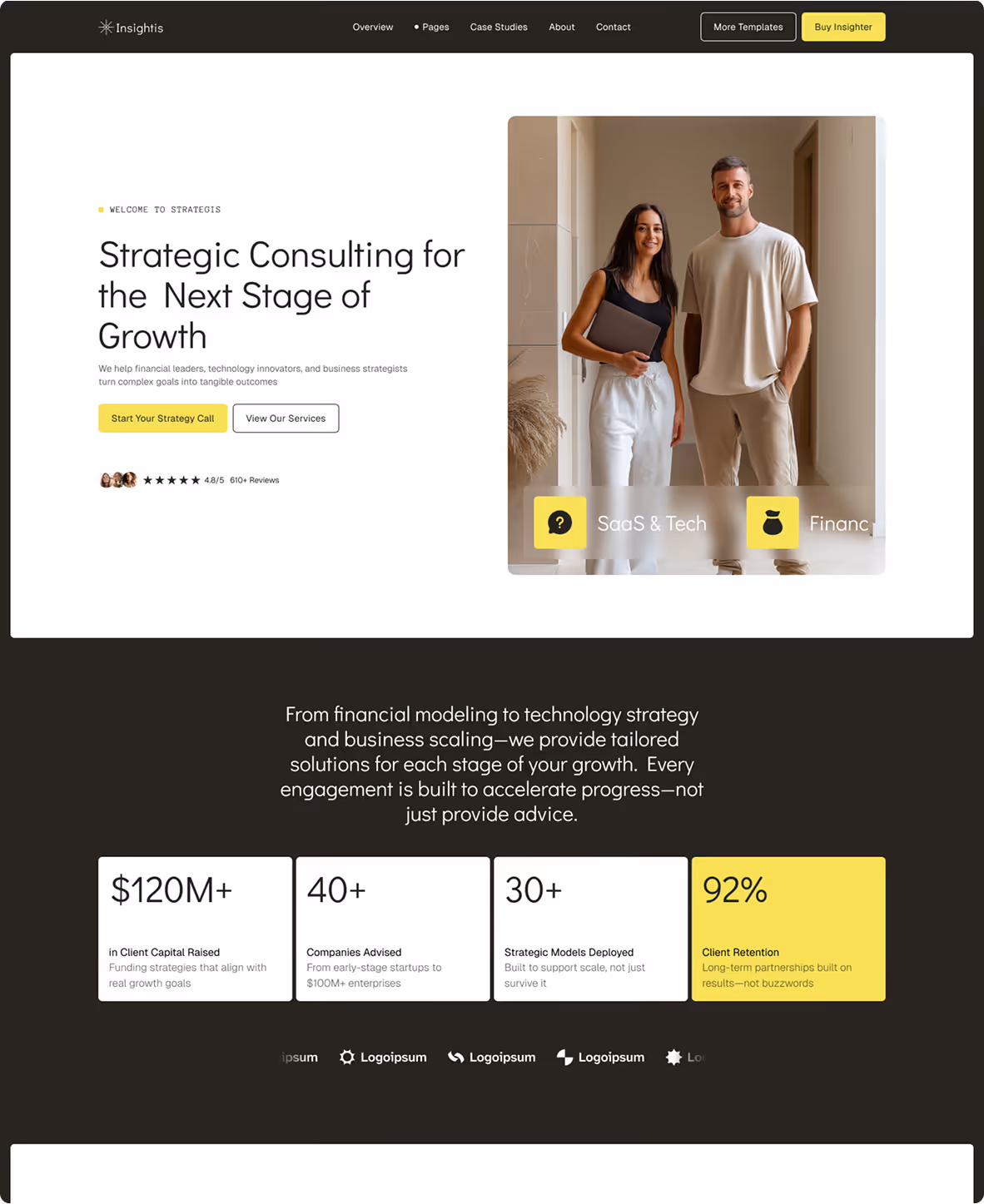 Consulting & strategist Webflow template