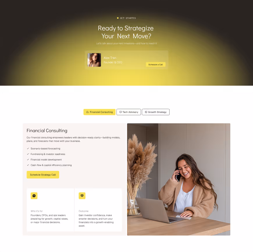 Consulting & strategist Webflow template