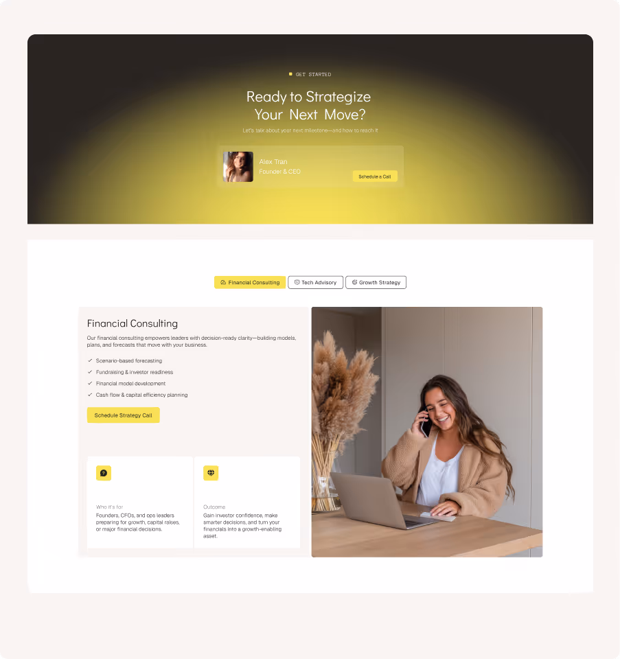 Consulting & strategist Webflow template