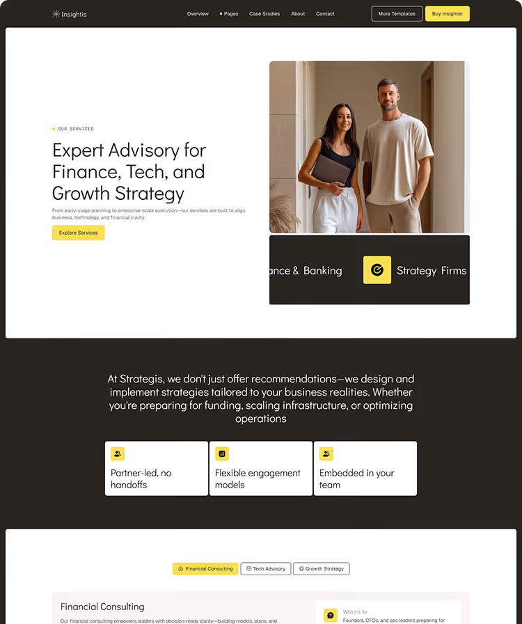 Consulting & strategist Webflow template
