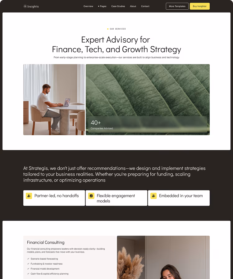 Consulting & strategist Webflow template