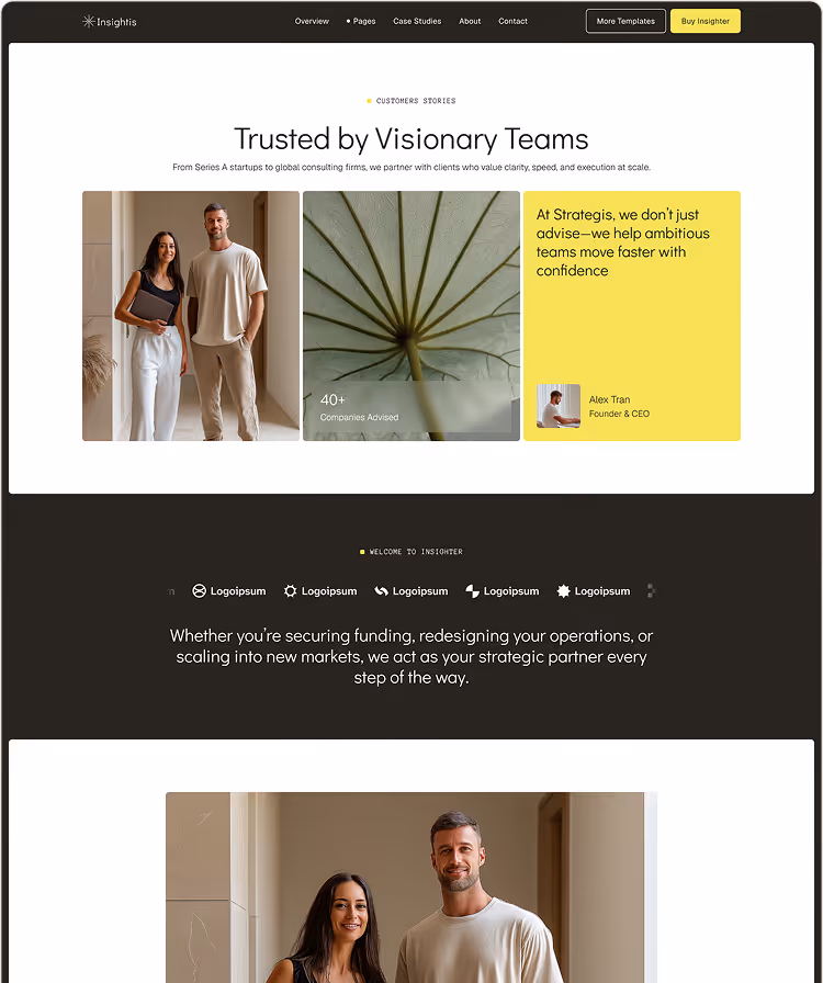 Consulting & strategist Webflow template
