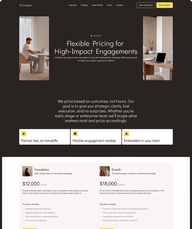Consulting & strategist Webflow template