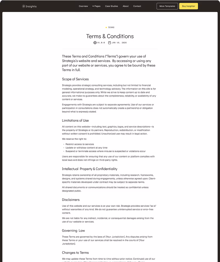 Consulting & strategist Webflow template