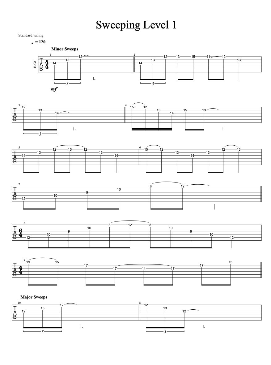 Sweeping Level 1 PDF preview