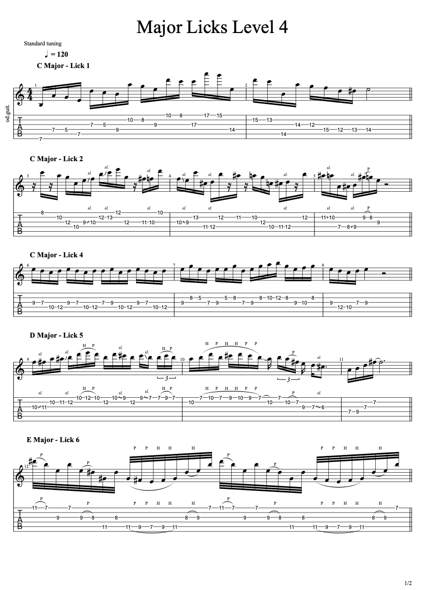 Major Licks Level 4 PDF preview