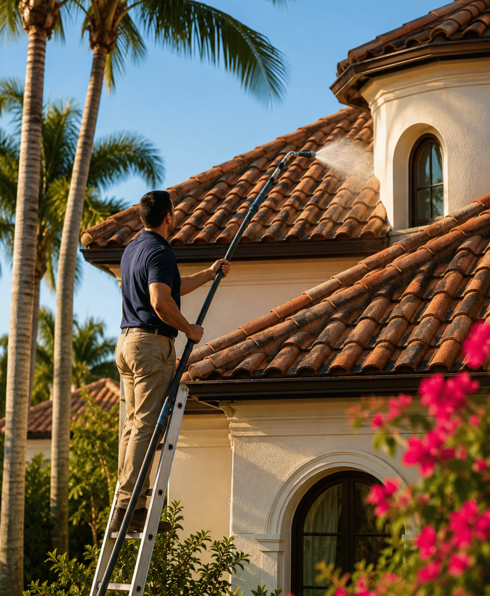 Residential Roof Soft Washing Services  in Naples, Florida 