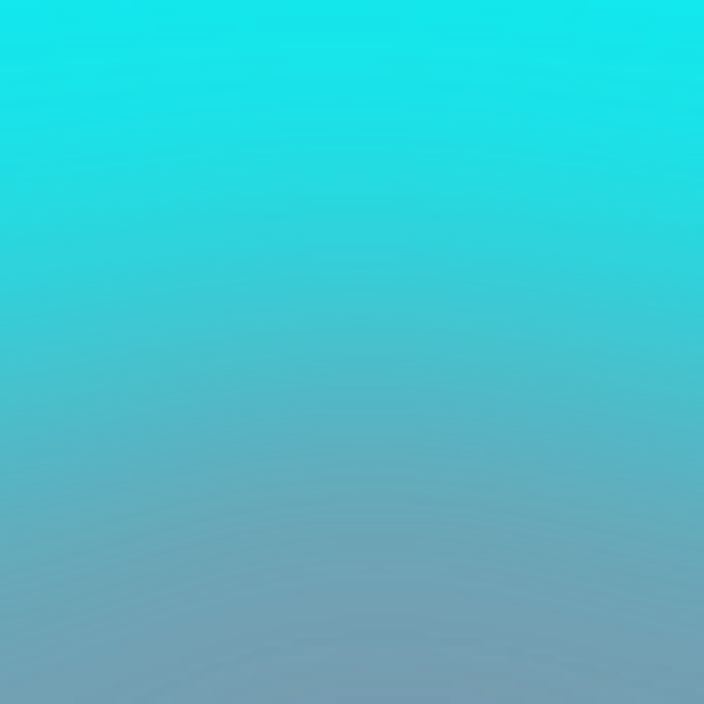 Gradient background transitioning from bright cyan at the top to muted blue-gray at the bottom.