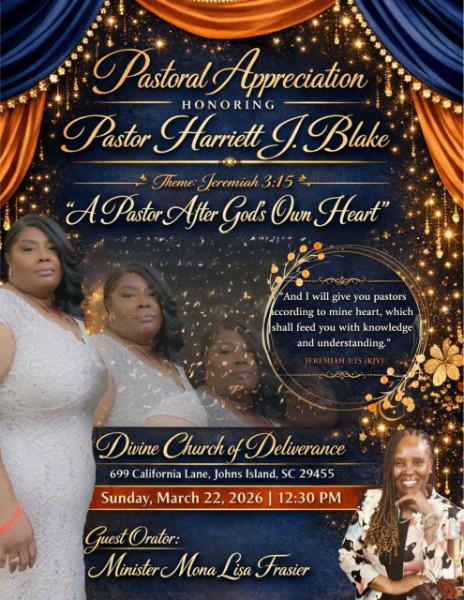 Pastoral Appreciation for Pastor Harriett J. Blake