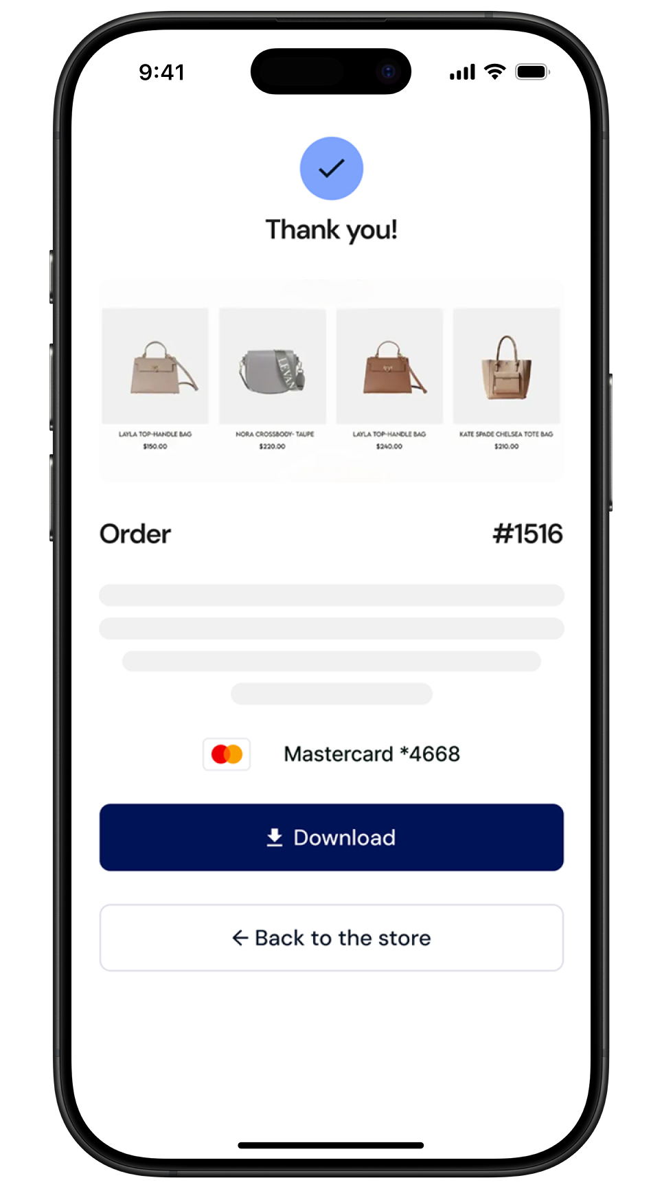 Effortless payment recovery mockup.
