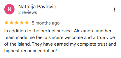 Google Review - Get Corfu Transfer