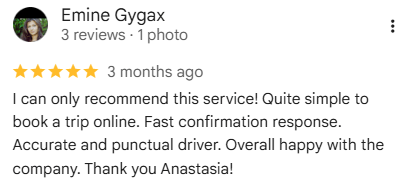 Google Review - Get Corfu Transfer
